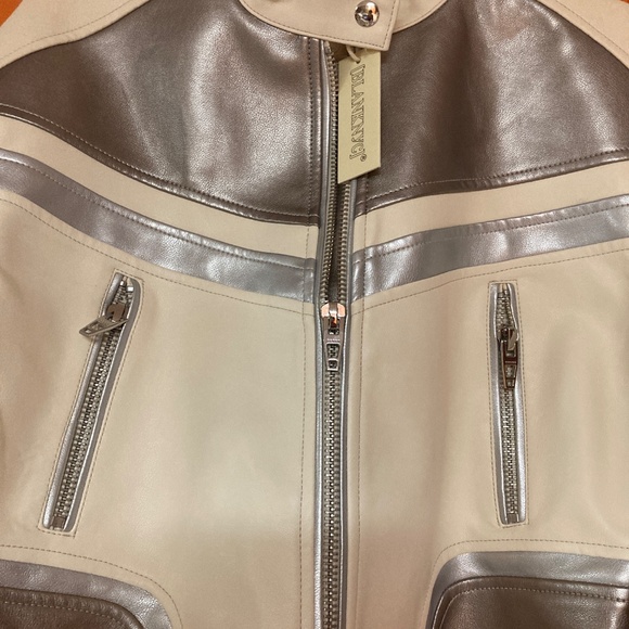 NWT Blank NYC Time Traveller Faux Leather Moto Jacket Sz XS - Picture 2 of 5